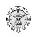 Rolex watch tattoo design idea