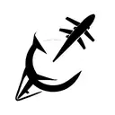 A small planet with a plane to represent distant relationships tattoo design idea