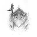 Excalibur sword tattoo design idea