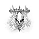 Excalibur sword tattoo design idea