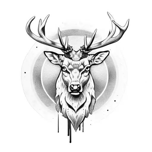 deer tattoo motif