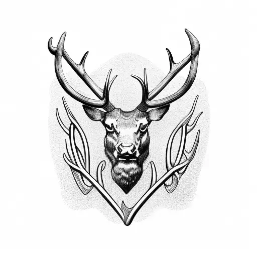 antlers made of celtic knotwork tattoo design idea