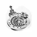 casino roulette cash  tattoo design idea