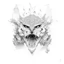 abstract art tattoo design idea