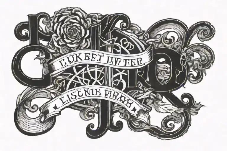 Luke 1:37 bible verse tattoo design idea