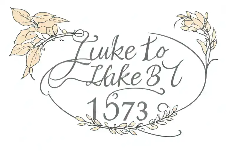 Luke 1:37 bible verse tattoo design idea