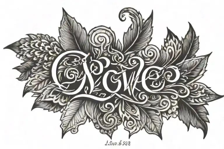 Luke 1:37 bible verse tattoo design idea