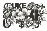Luke 1:37 bible verse tattoo design idea