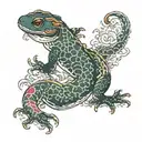 Japanese Salamander tattoo design idea