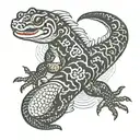 Japanese Salamander tattoo design idea