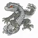 Japanese Salamander tattoo design idea