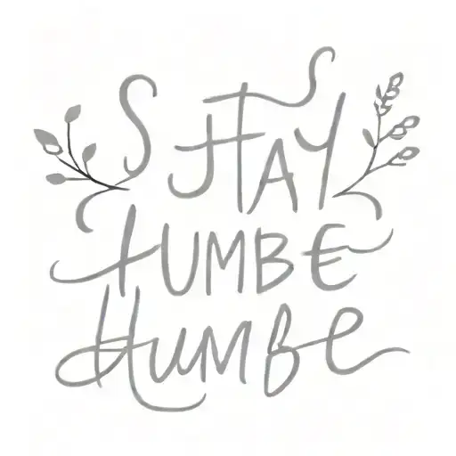 stay humble text tattoo design idea