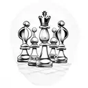 small chess queen tattoo design idea