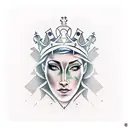 small chess queen tattoo design idea