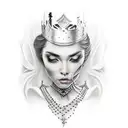 small chess queen tattoo design idea