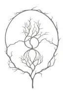 life of tree, circle of life, zen circle, cell neuron, tattoo design idea