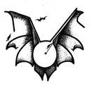 bat with wings  tattoo design idea