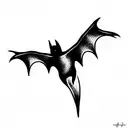 bat with wings  tattoo design idea