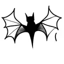 bat with wings  tattoo design idea