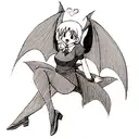 bat with wings  tattoo design idea