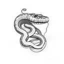snake smoke tattoo design idea