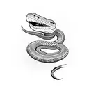 snake smoke tattoo design idea