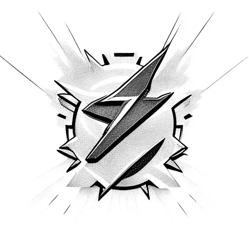 FLASH HERO Ray logo tattoo design idea