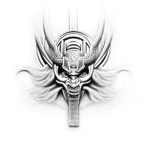  Thor walczący z wężem Jormungand na całe ramie mitologia nordycka tattoo design idea