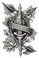 archer arrow "I will not be shaken Psalms 62:6 tattoo design idea