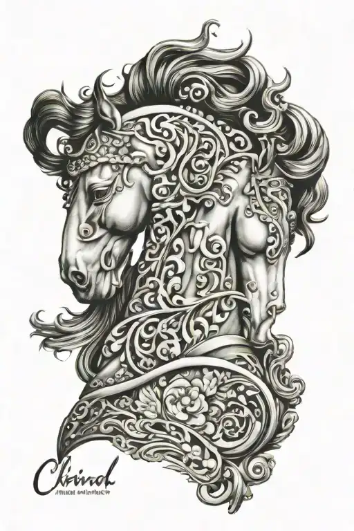cheval tattoo design idea