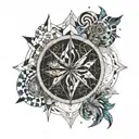 mix astrological sign aries pisces gemini sagittarius tattoo design idea