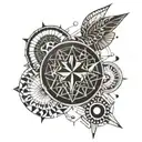 mix astrological sign aries pisces gemini sagittarius tattoo design idea