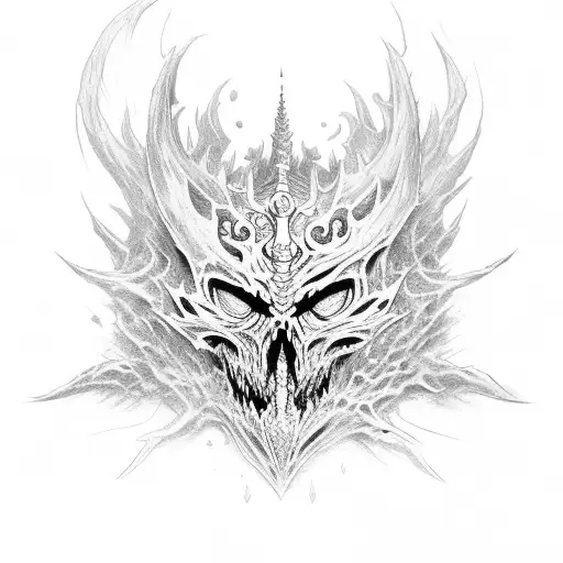 Lich king tattoo design idea