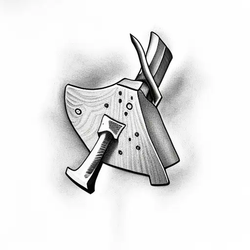 Johnny has an ax in his hand tattoo design idea