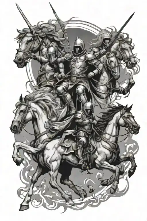  Four Horsemen of the Apocalypse   tattoo design idea