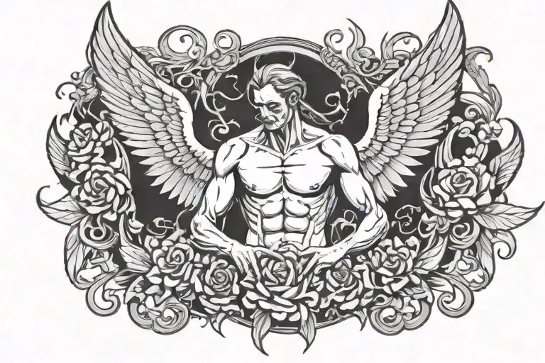 lucifer fallen angel tattoo design idea
