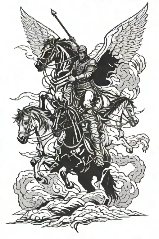 four horsemen apocalypse   tattoo design idea