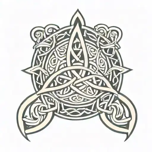 celtic trinity knot symbol tattoo design idea