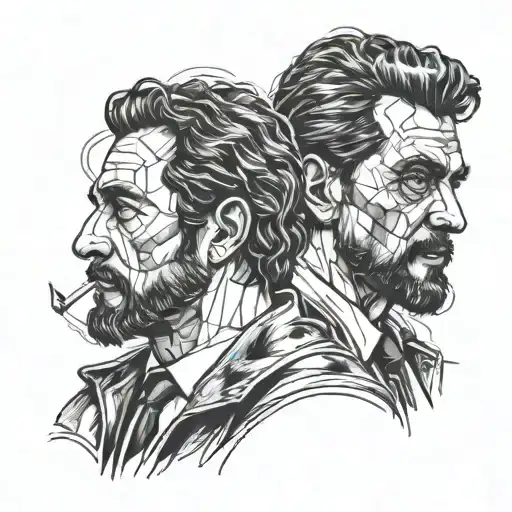 tattoo design La casa de papel actors Andrés de Fonollosa and Martín Berrote tattoo design idea