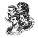 tattoo design Money Heist with actors Andrés de Fonollosa and Martín Berrote tattoo design idea