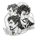 tattoo design Money Heist with actors Andrés de Fonollosa and Martín Berrote tattoo design idea