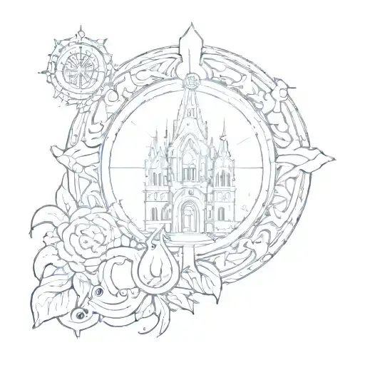 nossa senha aparecida e espírito santo tattoo design idea
