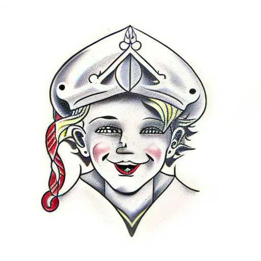 blonde boy of the sea tattoo design idea