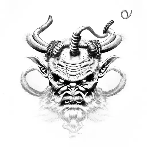 krampus tattoo design idea