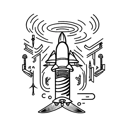missile tattoo design idea