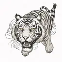 Tiger full body tattoo design idea