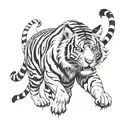 Tiger full body tattoo design idea