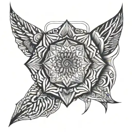 mandala throat tattoo tattoo design idea