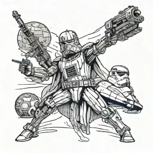 Star Wars theme tattoo design idea