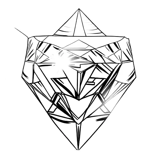 Diamond tattoo design idea